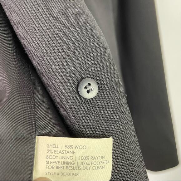 Club Monaco Black Blazer 6 Italian Tropical Wool - Picture 8 of 8